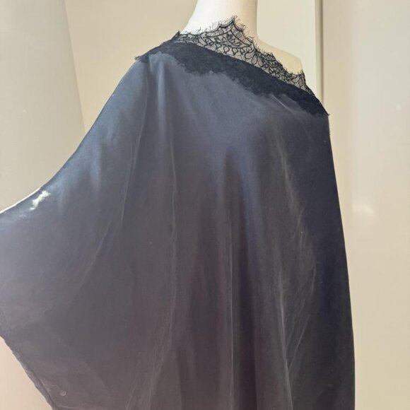 Faith Connection One Shoulder Black Satin Dress - Picture 3 of 6